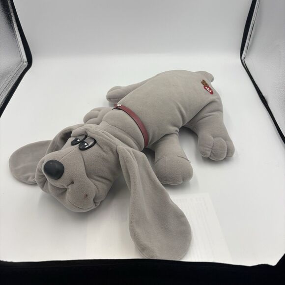 Vintage Tonka Pound Puppies 1985 Gray Dog Stuffed Animal Classic Retro Toy - Picture 1 of 6